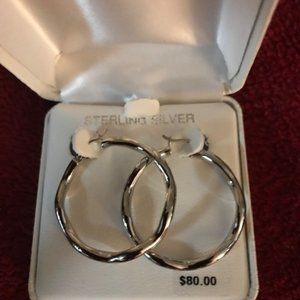 Nice 1Inch Sterling Silver Earrings